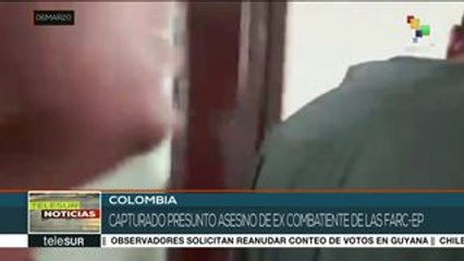 Colombia: capturan a presunto asesino de excombatiente de las FARC-EP