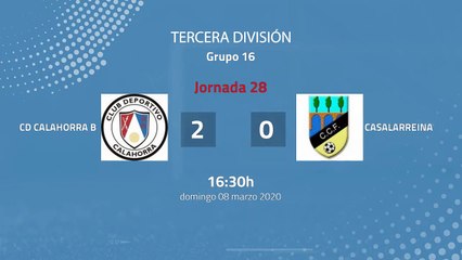 Resumen partido entre Cd Calahorra B y Casalarreina Jornada 28 Tercera División