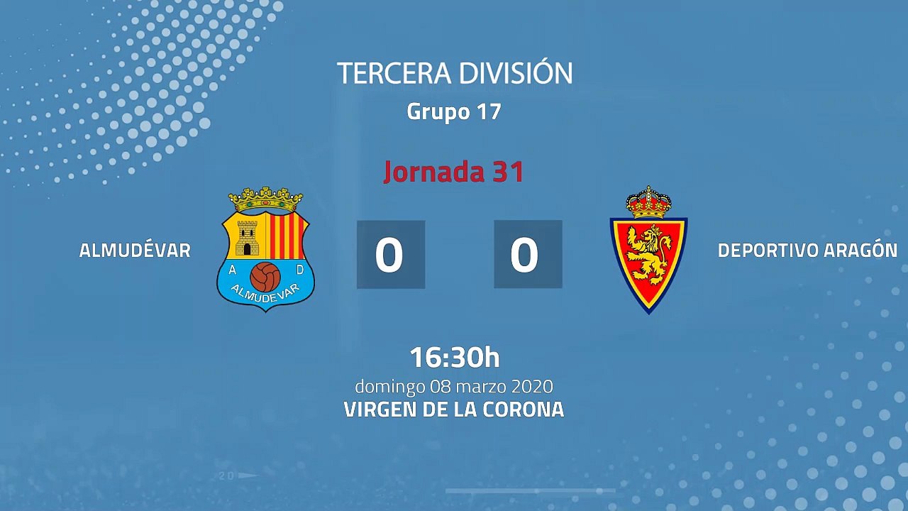 Resumen partido entre Almudévar y Deportivo Aragón Jornada 31 Tercera  División - Vídeo Dailymotion