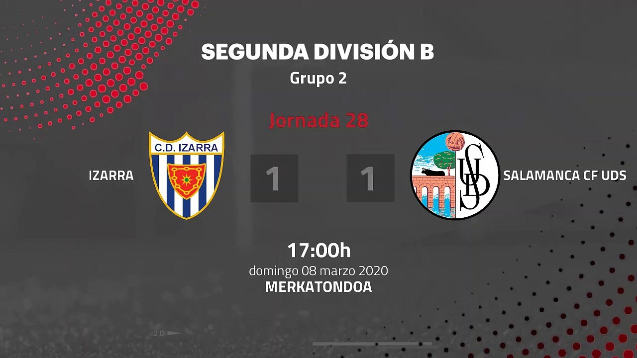 Resumen partido entre Izarra y Salamanca CF UDS Jornada 28 Segunda División B
