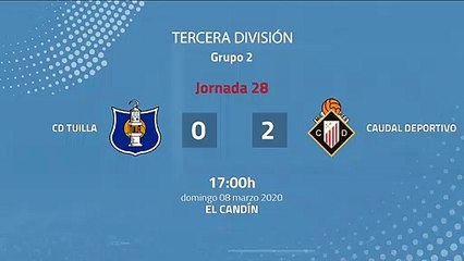 Resumen partido entre CD Tuilla y Caudal Deportivo Jornada 28 Tercera División