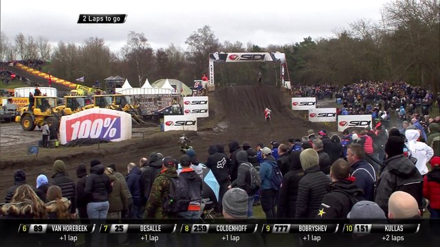 MXGP Race 2 Last Laps ft. Gajser Crash and Harlings Actions - MXGP of the Netherlands 2020