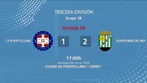 Resumen partido entre CS Puertollano y Quintanar del Rey Jornada 28 Tercera División