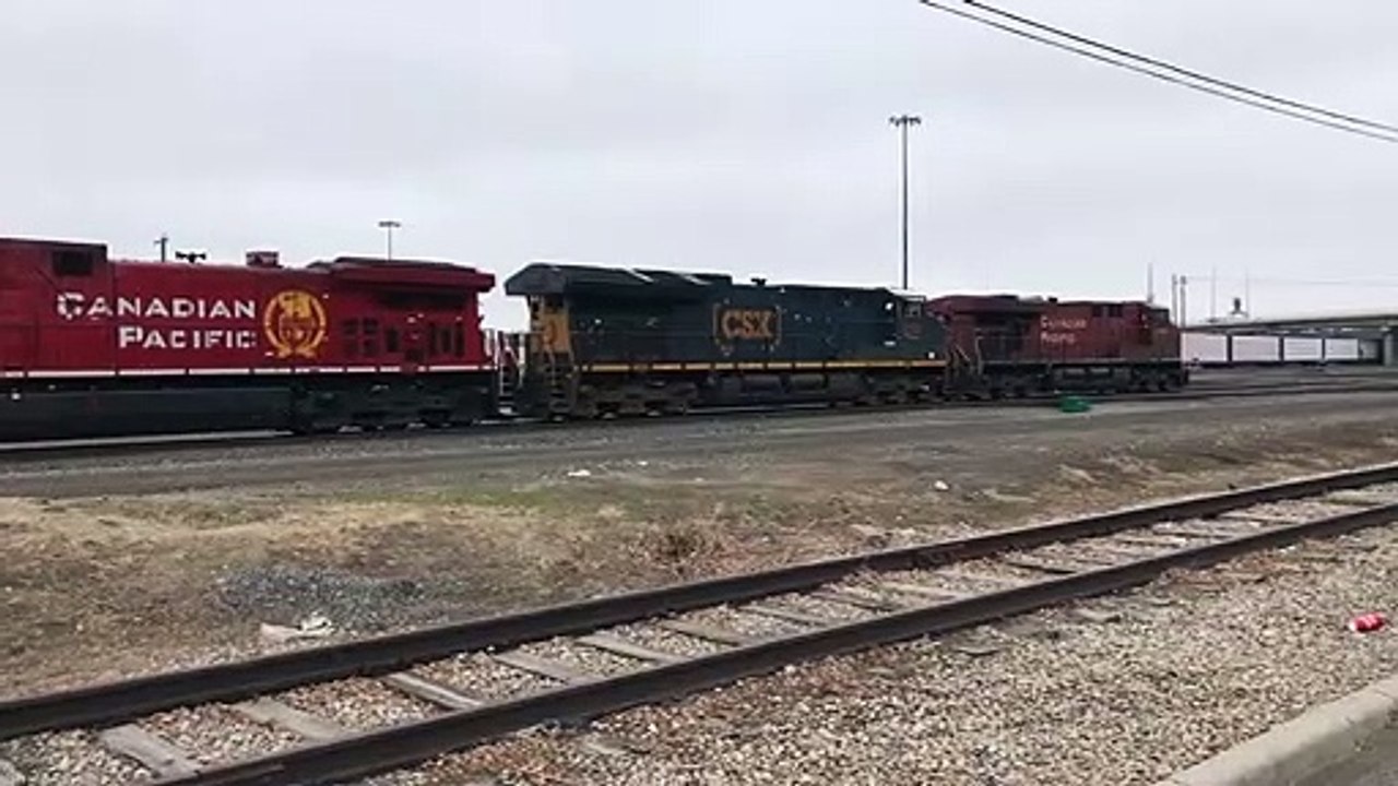 A CP, CSX, CP combo at Alyth Yard