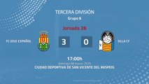 Resumen partido entre FC Jove Español y Silla CF Jornada 28 Tercera División