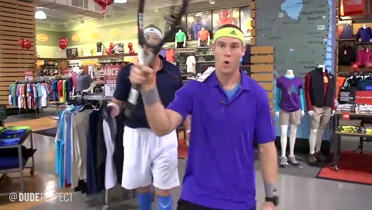 Kayaking Down an Escalator Dude Perfect