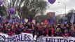 Manifestantes en Madrid por el 8M