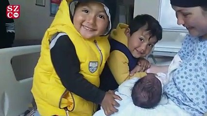 Mülteci çocukların kardeş sevinci