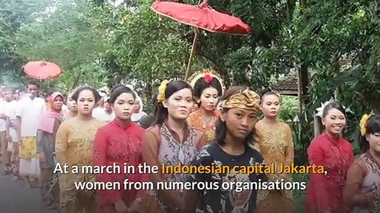 International Women's Day: Marchers around the world call for equality