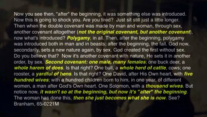 William Branham: Polygamy