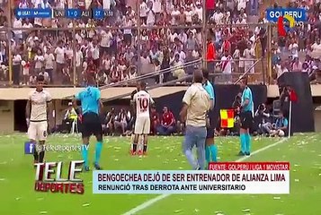 Pablo Bengoechea renunció a Alianza Lima tras perder 2-0 ante Universitario