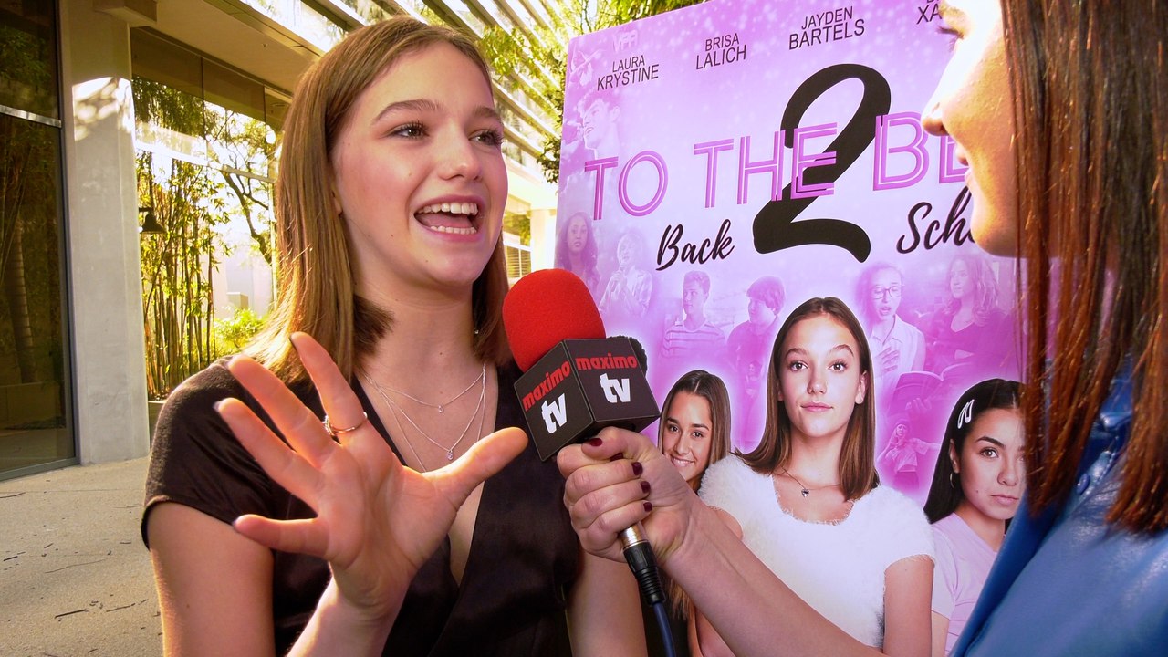 Jayden Bartels Interview "To The Beat! Back 2 School" Premiere Red