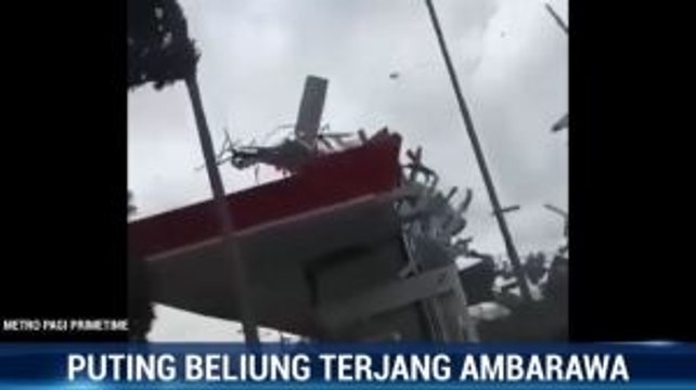 Detik-detik SPBU Rusak Dihantam Puting Beliung