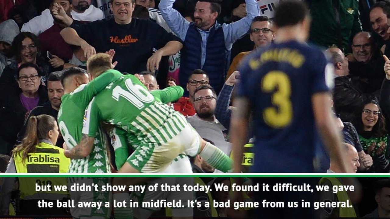 Betis defeat worst performance by Real this season says Zidane