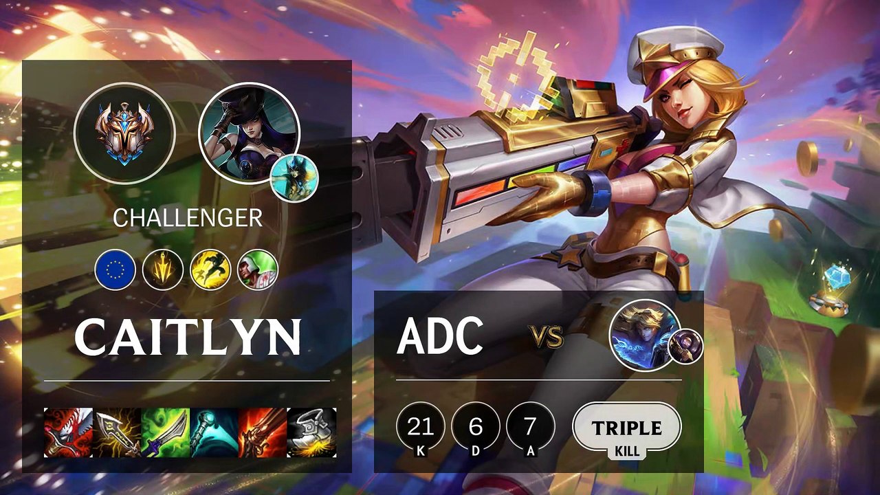 Caitlyn ADC vs Ezreal - EUW Challenger Patch 10.5