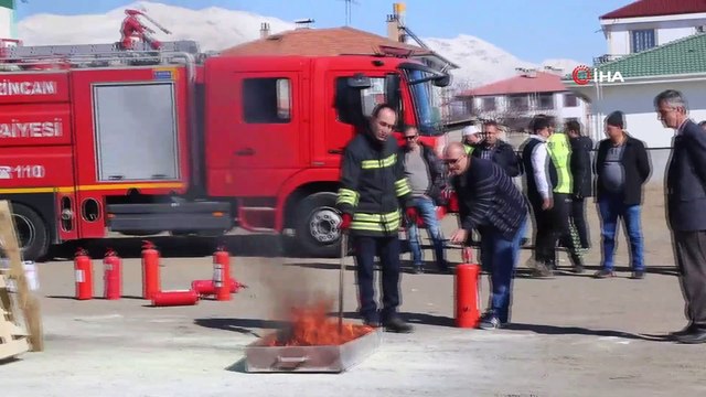 Erzincan’da emniyet personeline yangın eğitimi verildi
