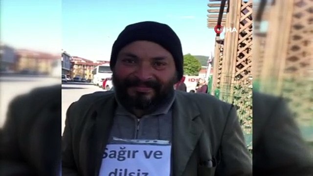 Sağır ve dilsiz dilencinin dili zabıtayı görünce açıldı