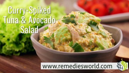 Keto Curry Spiked Tuna and Avocado Salad