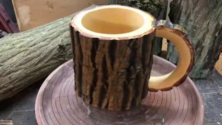 Woodturning_an_Oak_Log_Mug || Woodturning an Oak Log Bowl || Woodturning a spinning top with ring || Woodturning - A brilliant transformation /Uma genial transformação || Woodturning This was done with a lot of LOVE/ Esse foi feito com muito AMOR