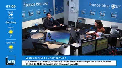 La matinale de France Bleu Azur du 09/03/2020