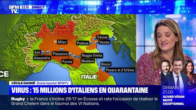 Virus : 15 millions d'Italiens en quarantaine (2/2) - 08/03