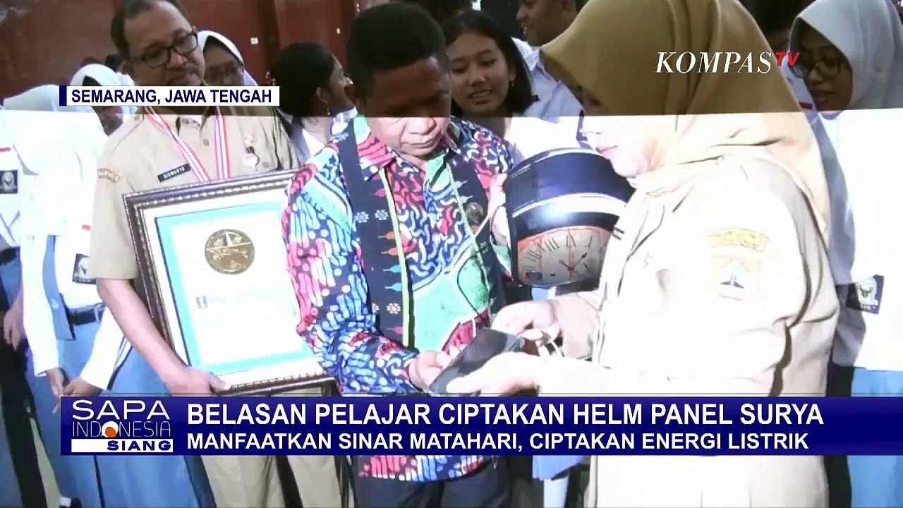 Keren! Belasan Pelajar Ciptakan Helm Panel Surya