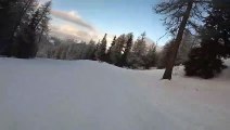 Ce skieur détruit le drone qui a failli lui toucher.