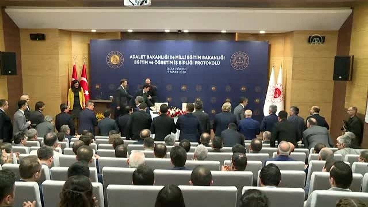 Adalet Bakanlığı ile Milli Eğitim Bakanlığı Eğitim ve Öğretim İş Birliği Protokolü imza töreni -...
