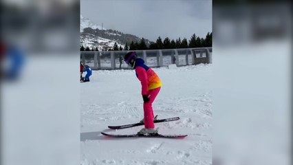 Pedroche disfruta con su pareja de su primera vez esquiando