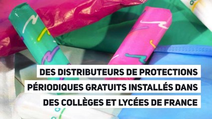 Des distributeurs de protections périodiques gratuits installés dans des collèges et lycées de France