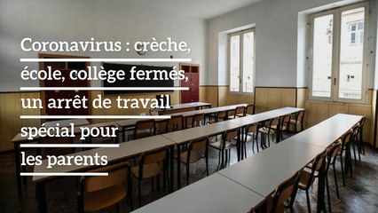 Coronavirus : crèche, école, collège fermés, un arrêt de travail spécial pour les parents