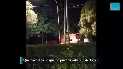 Volvieron a actuar los quemacoches en la Ciudad