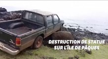 Île de Paques: ses freins lâchent et il détruit une statue Moaï