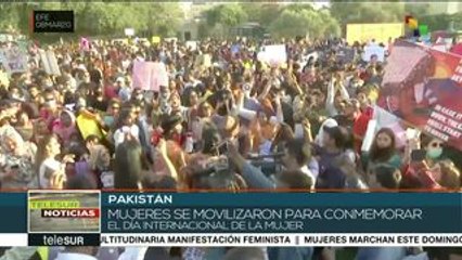 Paquistaníes exigen el Día Internacional de la Mujer cesar violaciones