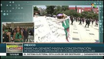 Miles de mujeres mexicanas participan en la más grande marcha