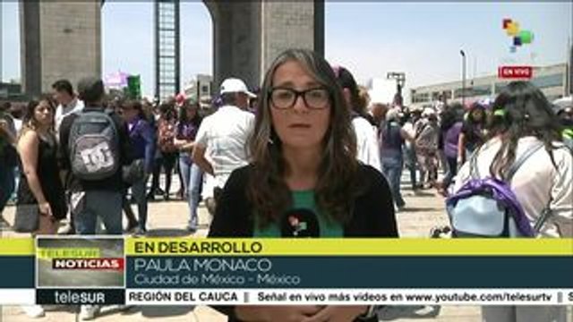 Mexicanas marchan contra los feminicidios este 8-M