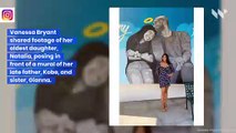 Vanessa Bryant Poses in Front of Kobe and Gianna Mural with Remaining Daughters