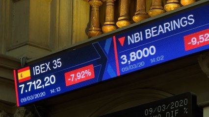 El IBEX 35 cae un 7% por la crisis del coronavirus