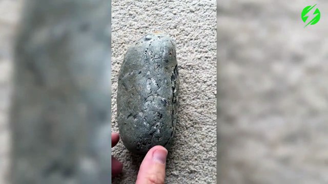 Ce qu'il découvre en cassant une pierre en 2 est magique