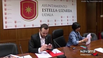 Las fotos de Chivite y Cerdán con Bildu que los ediles de Estella muestran para avalar su moción de censura