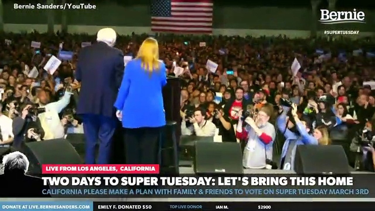 Bernie Sanders Introduces Public Enemy Radio At Los Angeles Rally