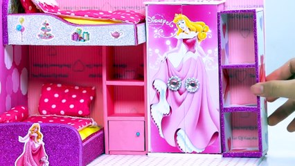 下载视频: DIY casa de muñecas en miniatura ~ Rapunzel decoración de la habitación, mochila