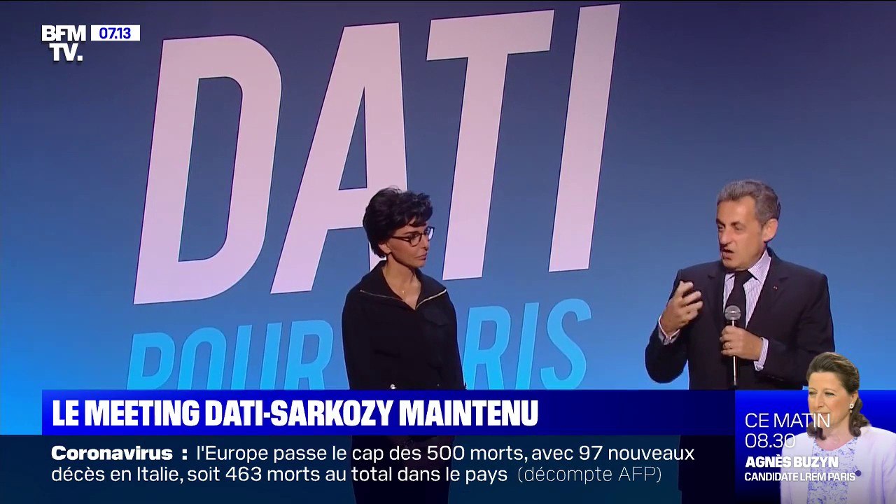 Municipales 2020: Rachida Dati soutenue par Nicolas Sarkozy
