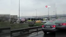 Haliç köprüsünde metrobüs kazası