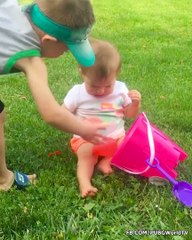 Naughty Baby Playing With Balloons