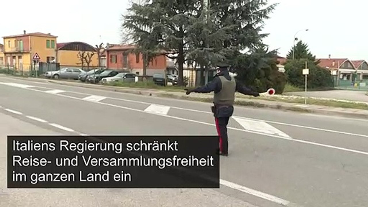 Coronavirus: Reisebeschränkungen und Versammlungsverbot in ganz Italien