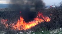 Burdur Gölü kenarındaki sazlık yangını korkuttu