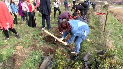 SAMSUN Üniversiteli öğrenciler, öldürülen kadınlar için fidan dikti