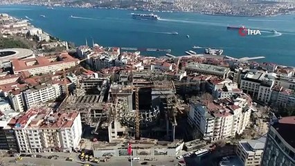 Taksim AKM'de Son Durum Havadan Görüntülendi