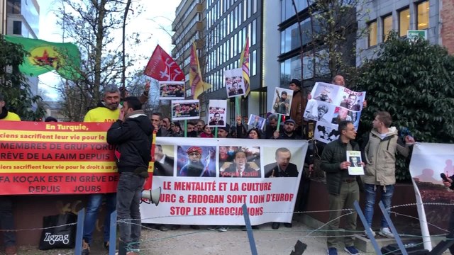 Incidents à l'occasion de l'arrivée du président turc Recep Erdogan à Bruxelles